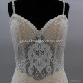 Ungrouped Designer Luxury Beaded Ball Gown Embroidery Lace Champagne Wedding Dress Manufactory